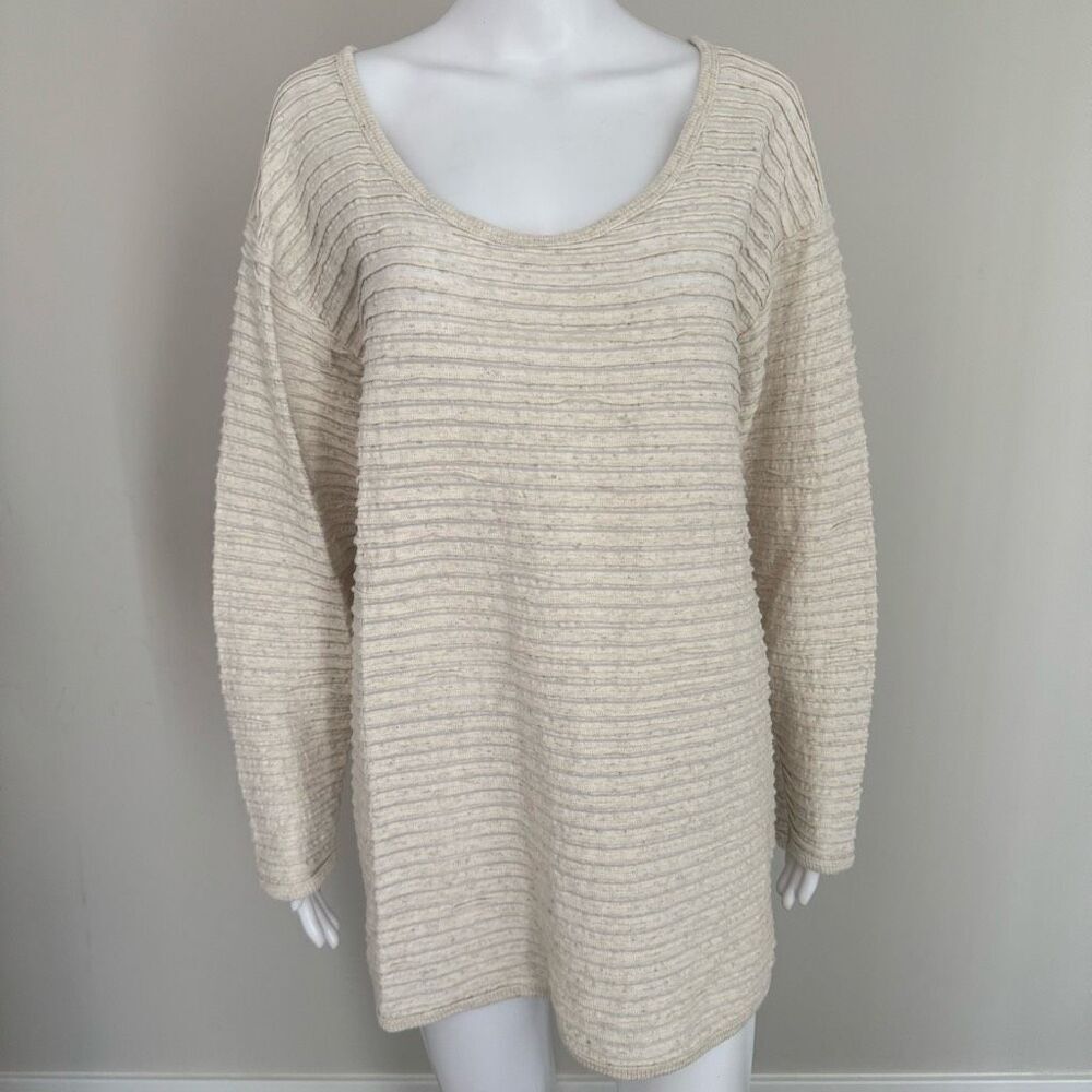Vintage Moda International Textured Ribbed Long Sleeve Top